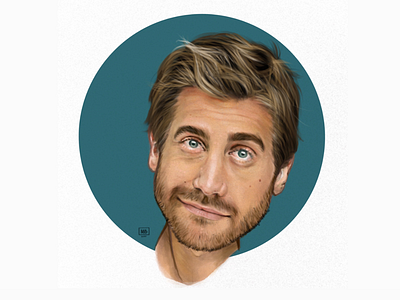 Jake Gyllenhaal digital illustration drawing jake gyllenhaal portrait procreate