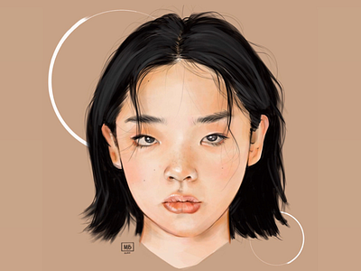Mei Yue digital portrait digital portrait drawing illustration portrait art procreate