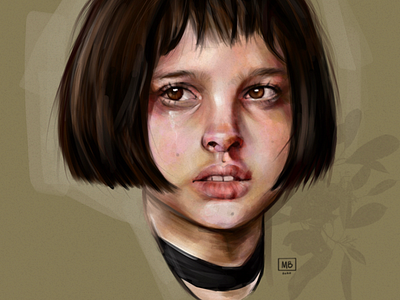 Mathilda digital portrait drawing illustration leon mathilda portrait procreate