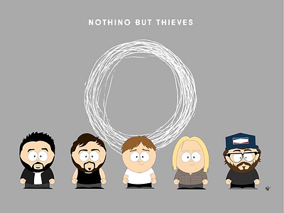 Nothing But Thieves cartoon design graphic design illustration minimal nothing but thieves south park