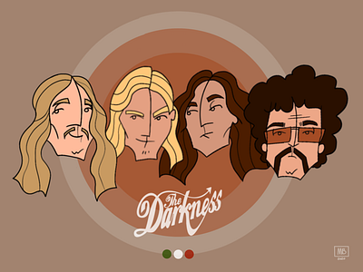 The Darkness cartoon illustration minimal procreate rock thedarkness