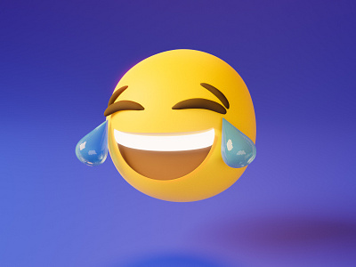 3D "Face with Tears of Joy" - Laugh Emoji 3d 3d art 3d emoji blender blender3d design emoji floating funny gradient happy illustration laugh laughing minimal smile smiley smiley face ui