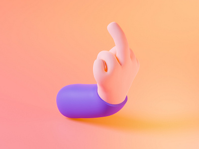 Middle Finger 3d 3d art 3d model blender blender3d cartoon design duck finger hand logo middle finger mood skin