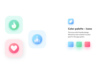 Color Palette - Icons app branding design design icon design illustration typography ui ux vector web website