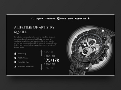 Qordial - A Luxury Watch brand. branding design illustration minimal typography ui ux web website