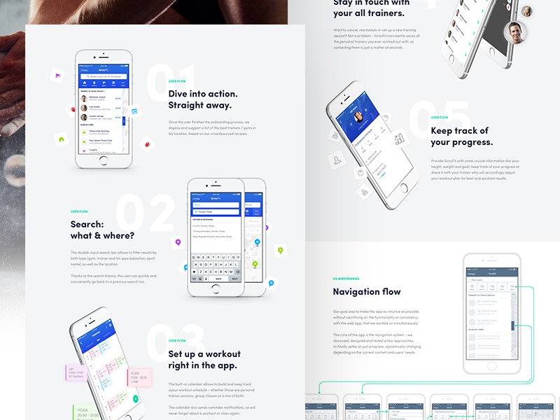 Groofit #3 training case-study blue ios app mobile fitness