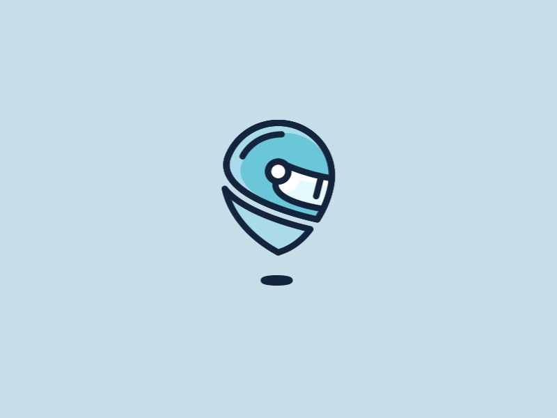 Easyrider illustration animation outline icon helmet pin app mobile comic sign moto logo