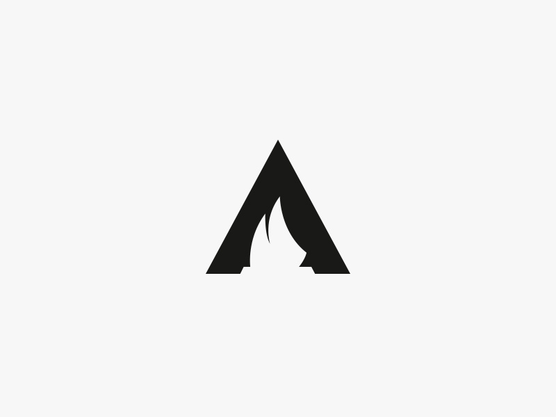 Aalto 2 mark sign negative space a wind water sail logo rejected