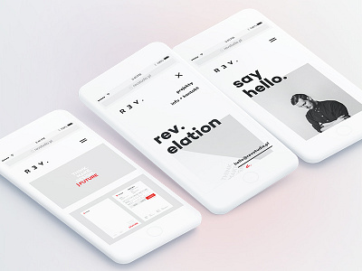 Rev. Mobile agency colors gradient iphone minimalism mobile portfolio rwd studio