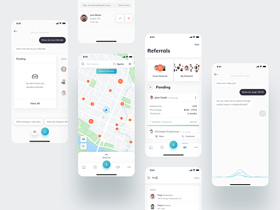KW Command Mobile agent android app artificial intelligence command ios map minimal mobile personal assistant react native real estate typography ui ux voice assistant