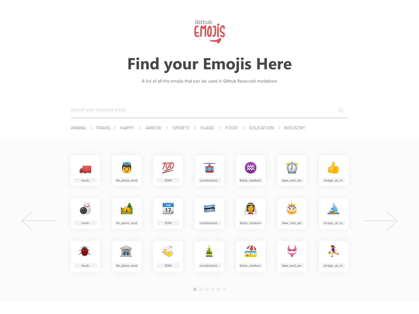 Github Emojis Search Page By Vinod Singh On Dribbble