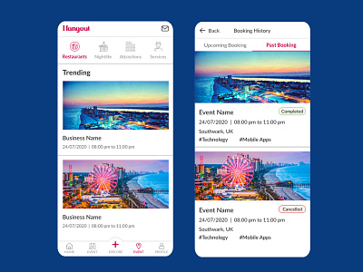 #DailyUiChallenge Day6 app attractions booking app checkout creative design event app interaction interaction design mobile app design mobile design nightlife service trending