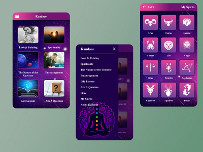 DailyUiChallenge Day7 app design astrology horoscope interaction design interface mobile mobile app design user experience user interface design