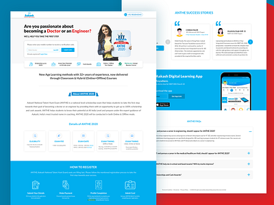 Aakash institute landing page re-design