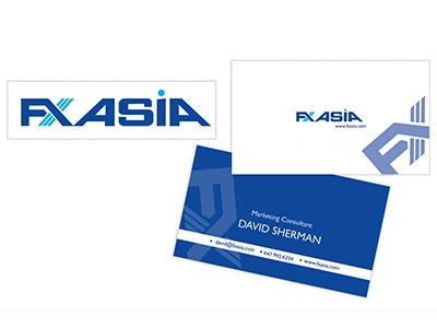 Fx Asia business card design logo design