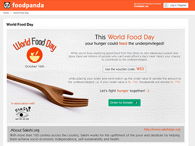 World Food Day typography web design