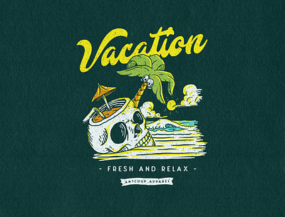 Vacation apparel design badge design clothing design distressedunrest graphic design illustration surfapparel tshirtdesign vintage vintage design