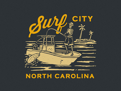 SURF CITY apparel design artwork badge design branding graphic design illustration outdoor badge tshirtdesign vintage vintage design