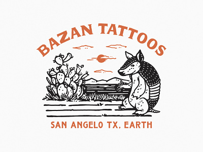 Bazan Tattoos apparel design badge design design graphic design illustration logo tattodesign tshirtdesign vintage vintage design