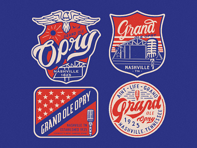Grand Ole Opry Badge apparel design badge design design graphic design illustration logo tshirtdesign ui vintage vintage design