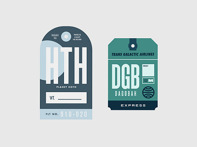 Star Wars Luggage Tag 4 badge branding dagobah hoth icon illustration luggage star wars tags travel typography vector