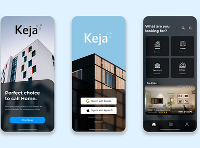 Keja - House Hunting App design product design ui uiux