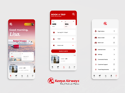 Kenya Airways App Prototype airline design kenya airways product design ui uiux