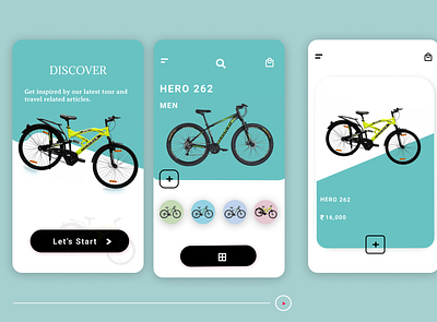 E-Commerce UI Design- Bike google fonts materialdesign