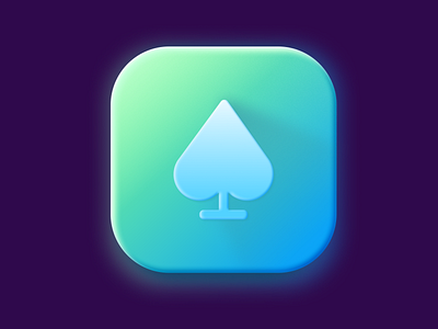 Spades icon app 3d app application branding clean clubs design figma icon illustration interface logo spades ui