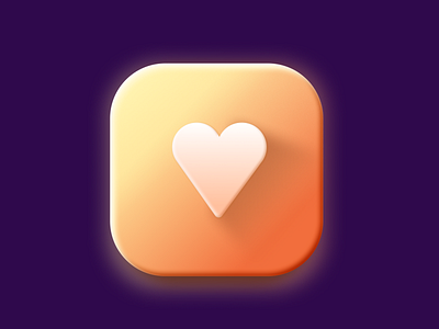 Hearts icon app 3d app application design figma graphic design icon illustration interface logo