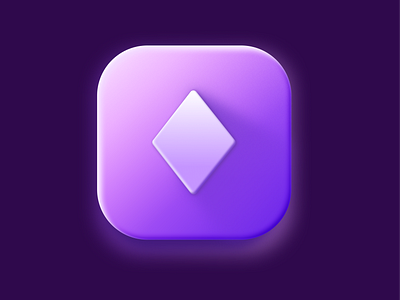 Diamonds icon app 3d application clean design diamonds figma graphic design icon illustration interface logo ui
