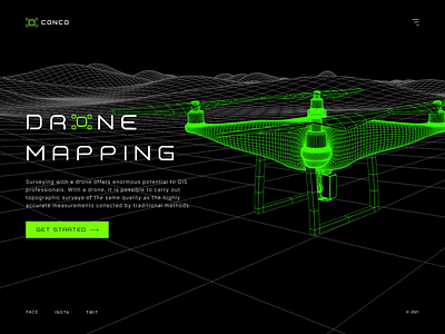 Drone Mapping 3d animation app application clean design figma interface ui