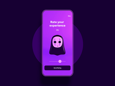 Rate your experience! 3d animation application c4d clean design emotional figma illustration interface ui