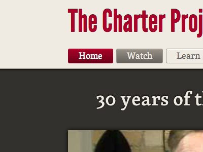 The Charter Proj css header nav