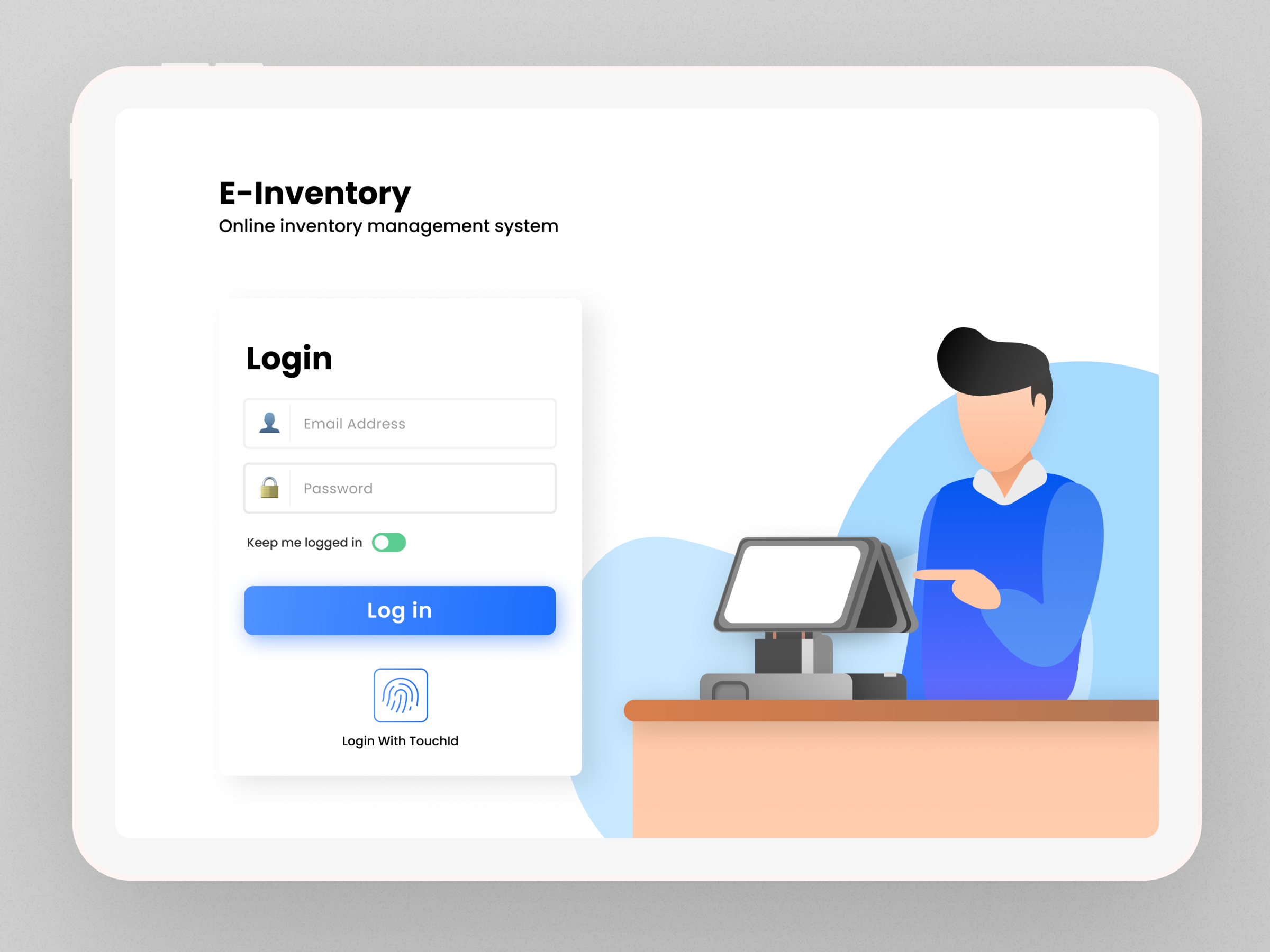 POS SYSTEM LOGIN SCREEN by Aakif Iqbal on Dribbble