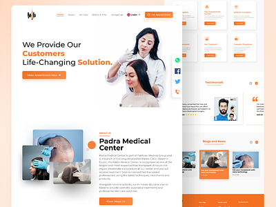 Hair Transplant Landing Page Design