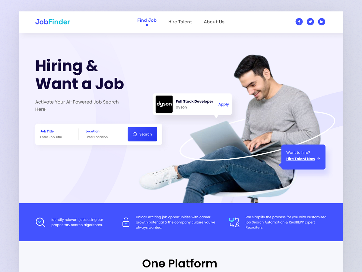 Hr Landing Page designs, themes, templates and downloadable graphic ...