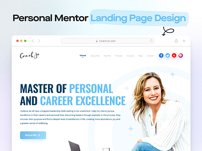 Personal Mentor - Landing Page design app design inspiration landing page minimal uidesign uitrend uiux uiuxdesign webdesign