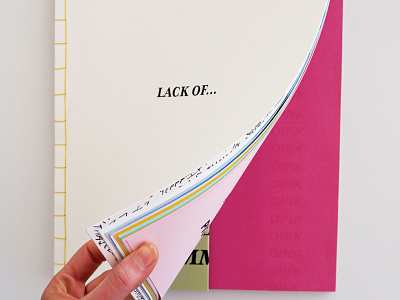 Lack Of.... Concentration branding colourful design graphicdesign magazine cover magazine design pink playful design publication type typography