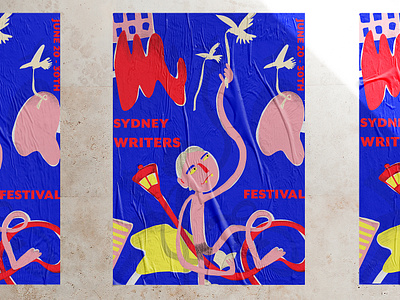 Sydney Writers Festival colourful design graphicdesign illustration magazine playful design