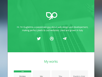 My New Website Portfolio design flat green minimal portfolio responsive website