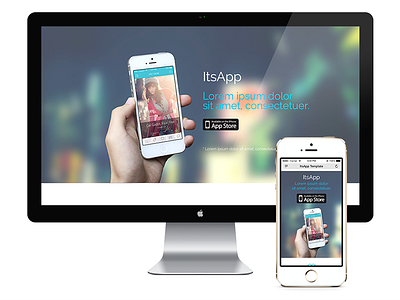 ItsApp • iPhone App Template app apple buy clean creative design flat iphone minimal simple template
