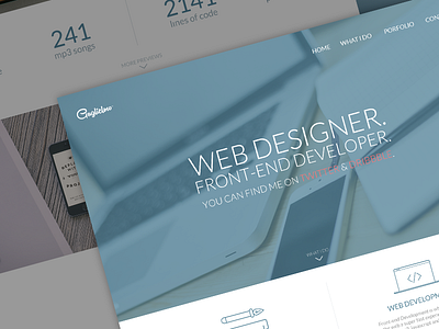 My Portfolio Website 2.0 clean design flat homepage layout minimal portfolio responsive web designer web developer website