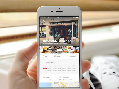 Mylake 2.0 - Restaurant page app clean design food ios mobile restaurant ui ux webapp