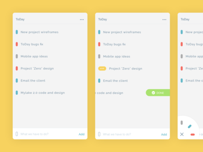 Updated ToDay app v.1.5 app flat interface ios list mobile reminder task todo ui ux web