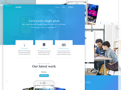 Digital agency homepage agency digital gradient homepage landing page portfolio startup ui ux