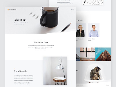 Interior Design Studio - About page about agency interior design minimal profile site studio ui ux yellow