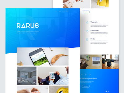 Digital Agency - Homepage agency blue design desktop digital gradient homepage minimal startup ui ux web