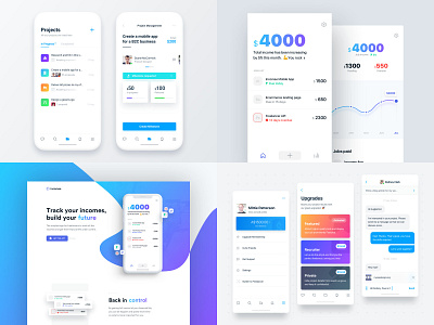 2018 Top4Shots 2018 app blue branding clean design freelancer gradient homepage ios landing minimal mobile responsive startup ui ux web website