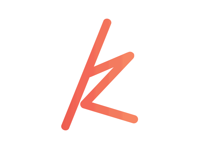 KZ. mark branding concept gradient ident logo mark minimal stroke